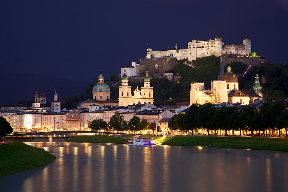 Old Town Salzburg across the Salzach river